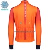Wielershirt 2022 INEOS Grenadiers Lange Mouw Winter Thermal Fleece Oranje